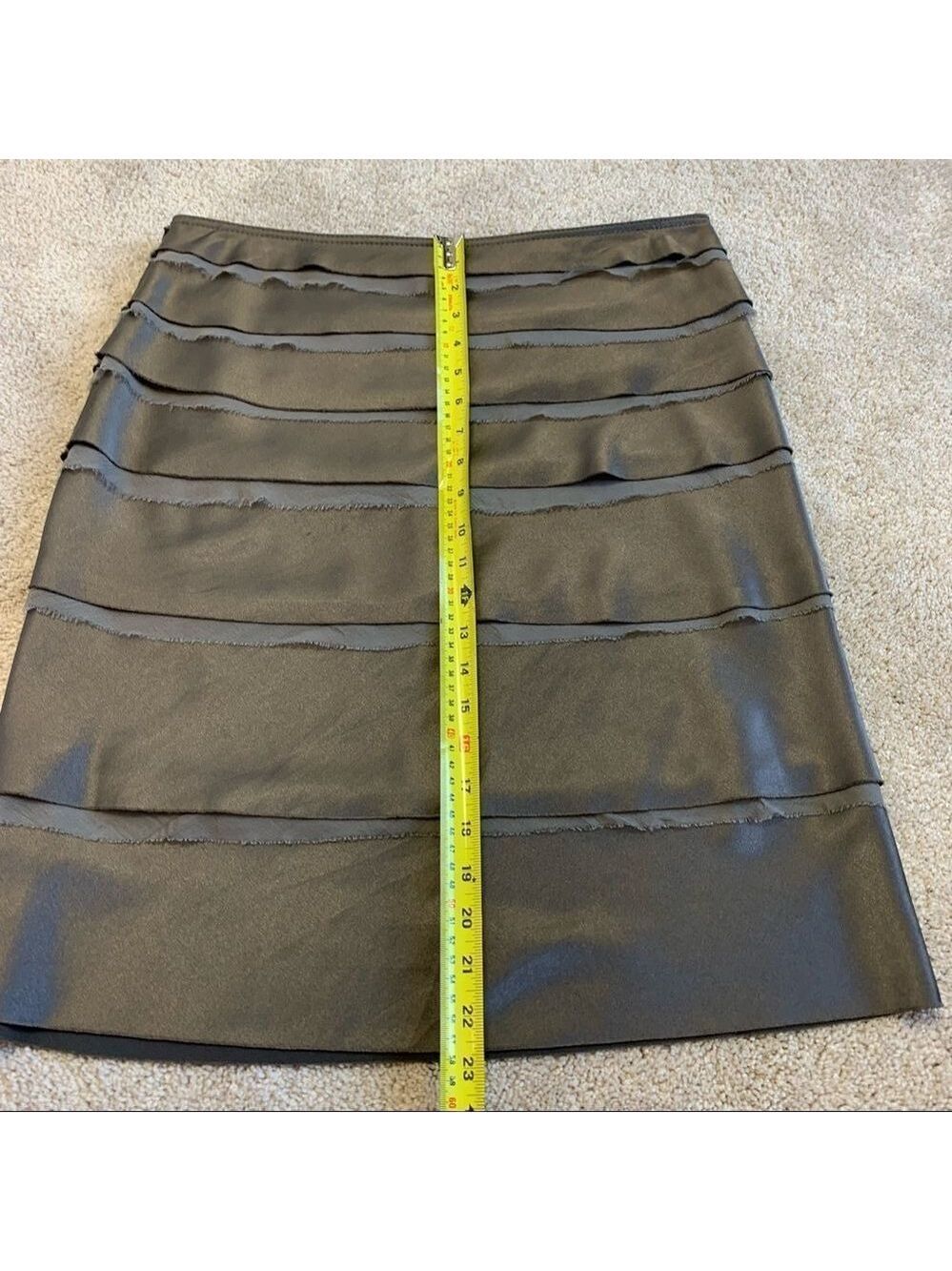 STRENESSE Gabriel Strehle Gray Layered Silk Skirt - Picture 5 of 7